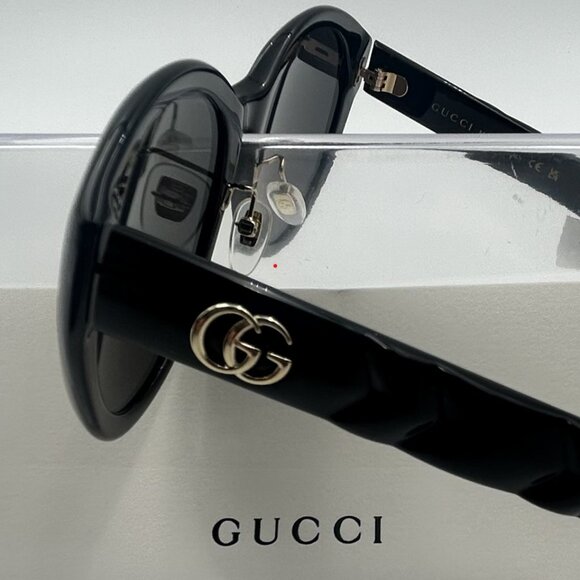 AUTHENTIC Gucci GG0814SK Sunglasses Black w/ GG Logo 56-20-150 Made In Italy NWT - Picture 4 of 5